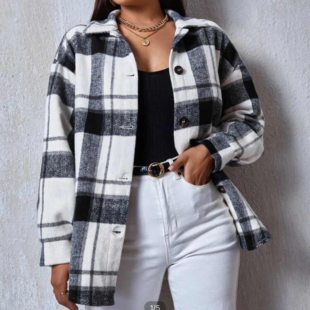 SHEIN Plaid jacket